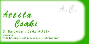 attila csaki business card